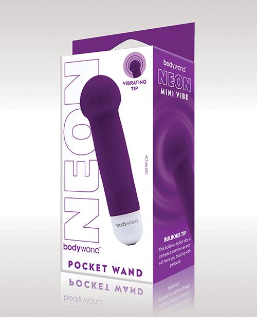 XGen Bodywand Neon Mini Pocket Wand - Neon Purple - Empower Pleasure