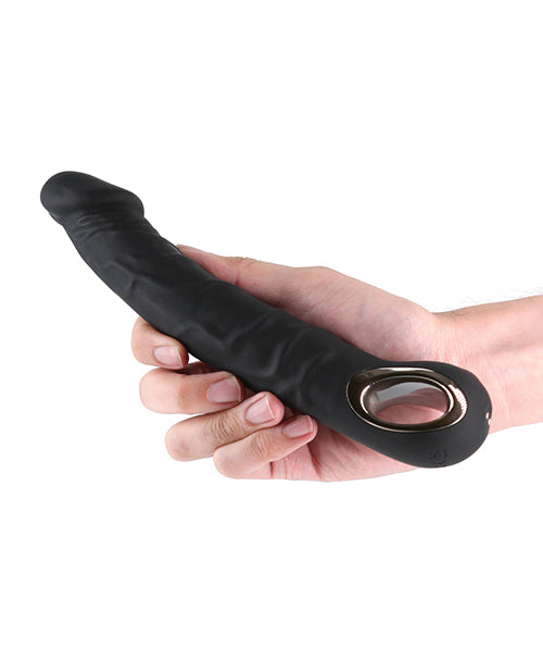 Renegade Rimmer Vibrating Dong w/Handle - Black - Empower Pleasure