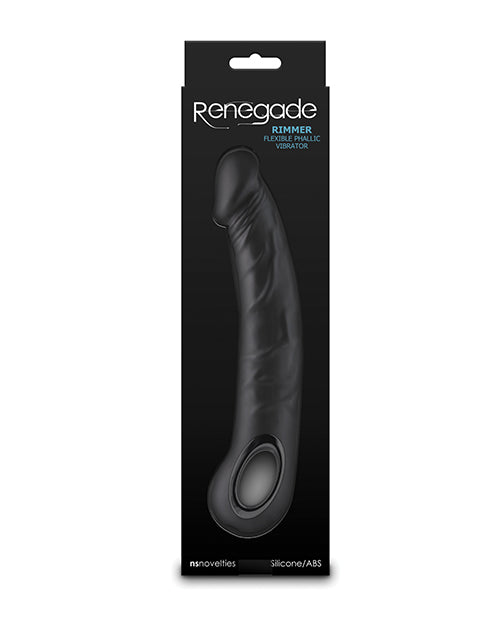 Renegade Rimmer Vibrating Dong w/Handle - Black - Empower Pleasure