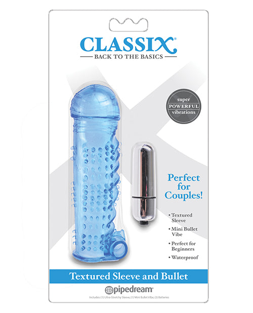 Classix Textured Sleeve & Bullet - Assorted Colors - Empower Pleasure