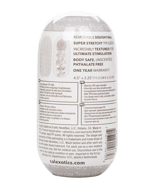 Boundless Reversible Squishy Ball Stroker - Smoke - Empower Pleasure