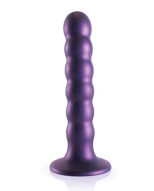 Shots Ouch 5" Beaded G-Spot Dildo - Metallic Purple - Empower Pleasure