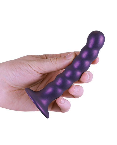 Shots Ouch 5" Beaded G-Spot Dildo - Metallic Purple - Empower Pleasure