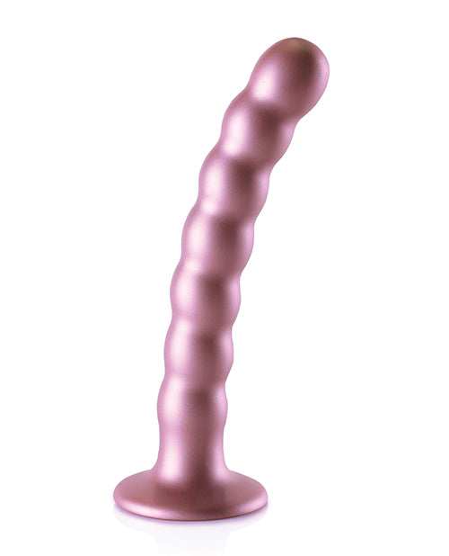 Shots Ouch 6.5" Beaded G-Spot Dildo - Rose Gold - Empower Pleasure