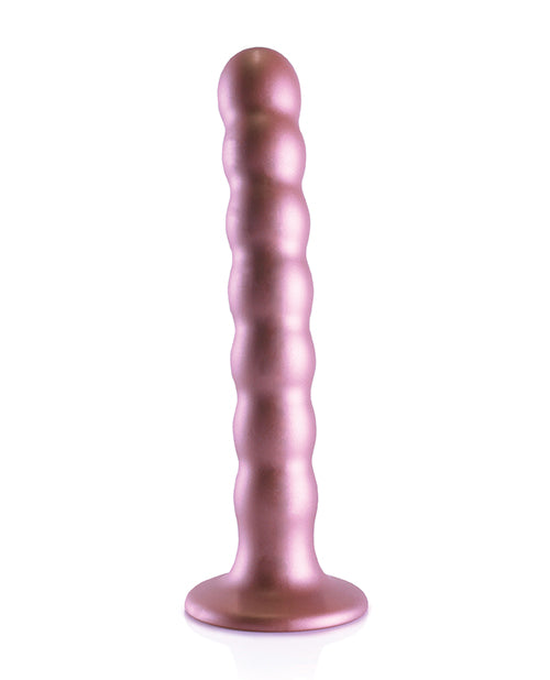 Shots Ouch 6.5" Beaded G-Spot Dildo - Rose Gold - Empower Pleasure
