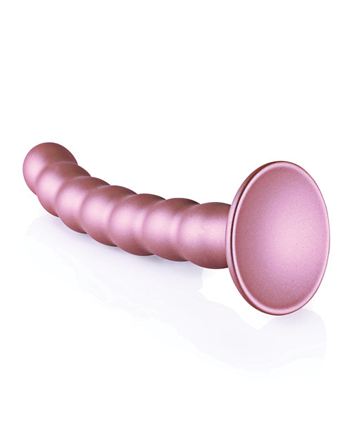 Shots Ouch 6.5" Beaded G-Spot Dildo - Rose Gold - Empower Pleasure