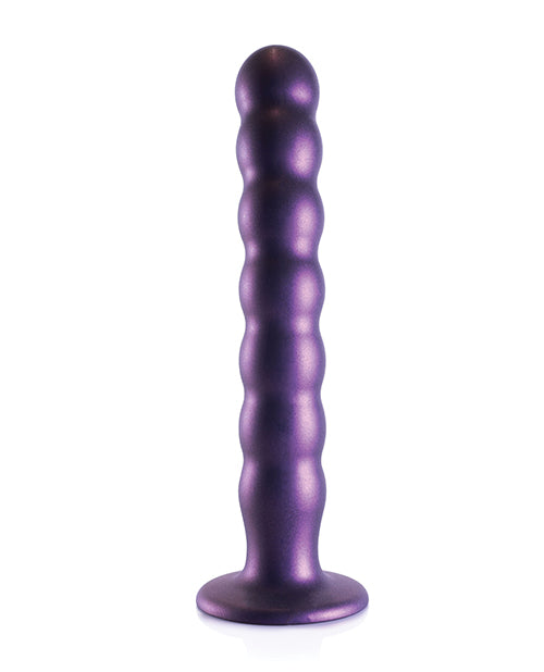 Shots Ouch 8" Beaded G-Spot Dildo - Metallic Purple - Empower Pleasure