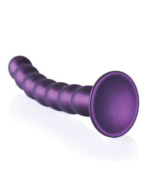 Shots Ouch 8" Beaded G-Spot Dildo - Metallic Purple - Empower Pleasure