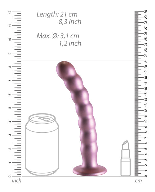 Shots Ouch 8" Beaded G-Spot Dildo - Rose Gold - Empower Pleasure