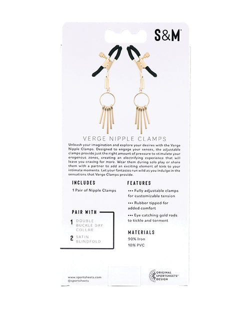 Sex & Mischief Verge Nipple Clamps - Empower Pleasure