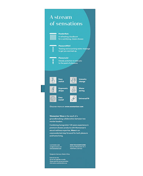 Womanizer Wave Shower Head - Black - Empower Pleasure