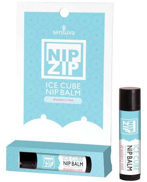 Sensuva Nip Zip Ice Cube Nip Balm - Strawberry Mint - Empower Pleasure