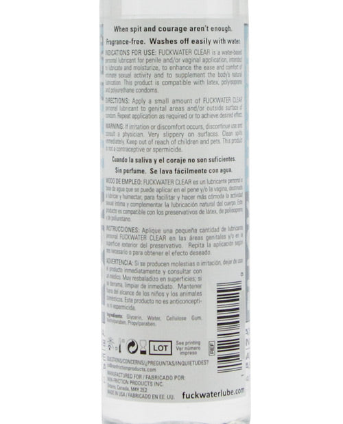 Fuck Water Clear H2O - 2 oz Bottle - Empower Pleasure