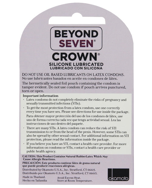 Crown Lubricated Condoms - Box of 3 - Empower Pleasure