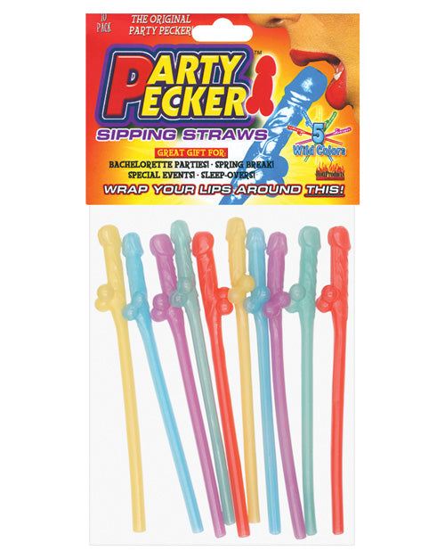 Party Pecker Straws - Pack of 10 - Empower Pleasure