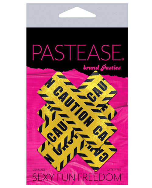 Pastease Caution Cross - Black/Yellow O/S - Empower Pleasure
