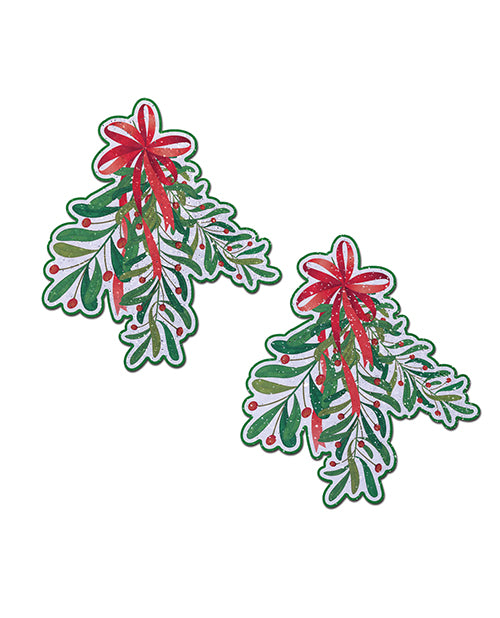 Pastease Premium Holiday Mistletoe - Green/Red O/S - Empower Pleasure