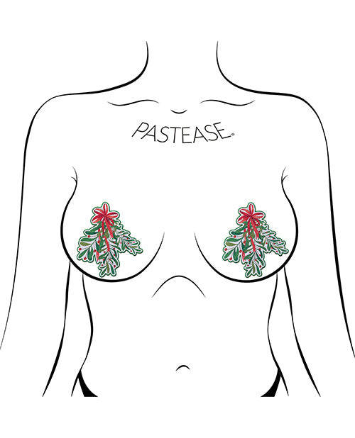 Pastease Premium Holiday Mistletoe - Green/Red O/S - Empower Pleasure
