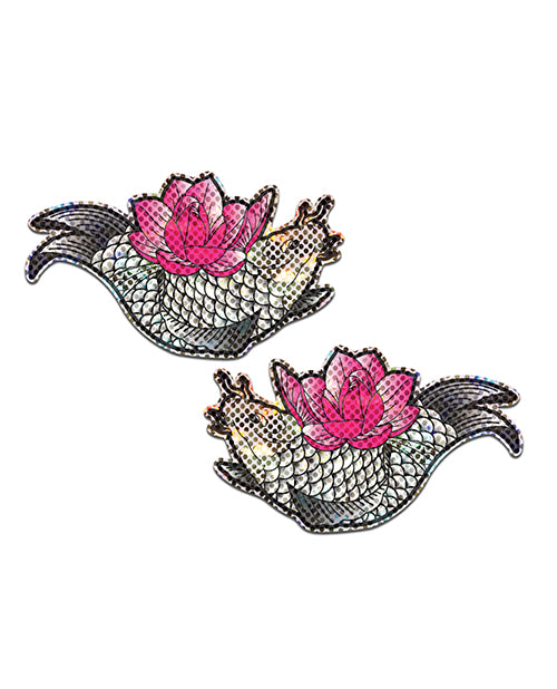 Pastease Diamond Thom Disco Koi Fish & Lotus - Silver O/S - Empower Pleasure