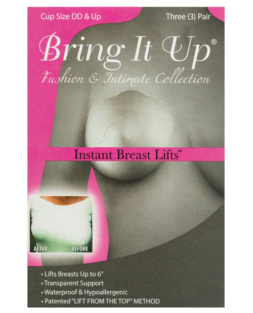 Bring it Up Plus Size Breast Lifts - D Cup & Larger - Pack of 3 - Empower Pleasure