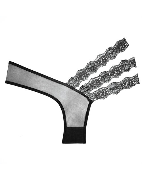 Adore Sheer & Lace Wild Orchid Panty - Black - Empower Pleasure