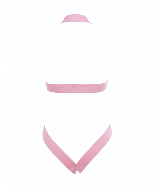 Kitten Obsession Strappy Open Cup Teddy Pink O/S - Empower Pleasure