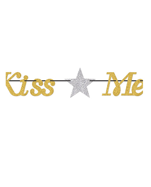 New Year's Kiss Me at Midnight Streamer - Gold/Silver - Empower Pleasure