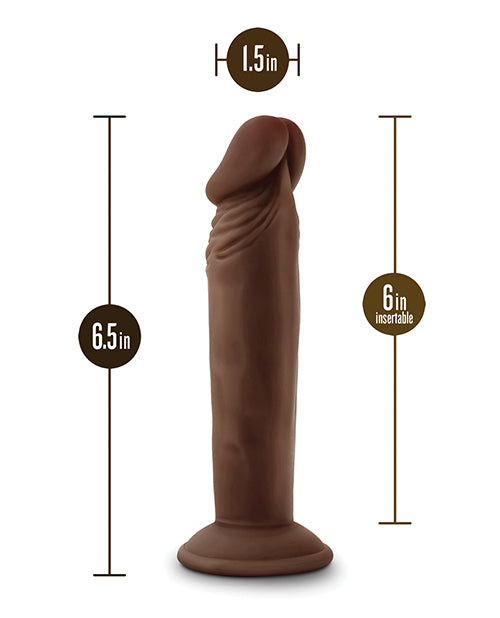 Blush Dr. Skin Plus 6" Posable Dildo - Chocolate - Empower Pleasure