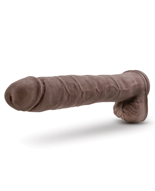 Blush Au Naturel Daddy 14" Sensa Feel Dual Density Dong w/Suction Cup - Chocolate - Empower Pleasure