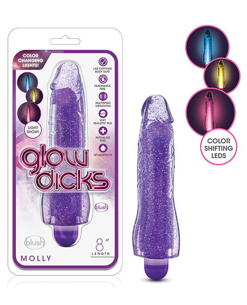 Blush Glow Dicks Glitter Vibrator - Molly