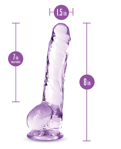 Blush Naturally Yours 8" Crystalline Dildo - Amethyst