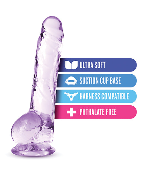 Blush Naturally Yours 8" Crystalline Dildo - Amethyst