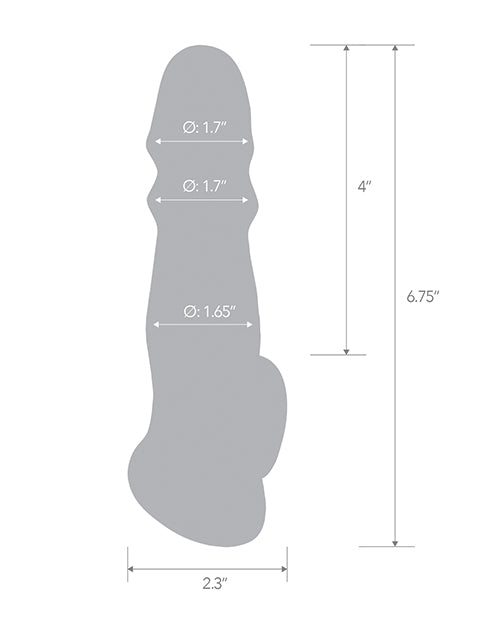 Blue Line C & B 6.75" Girthy Penis Enhancing Sleeve Extension - Clear - Empower Pleasure