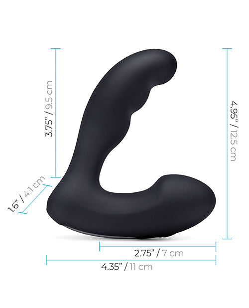 Blue Line Vibrating Prostate Prober w/ Remote - Black - Empower Pleasure