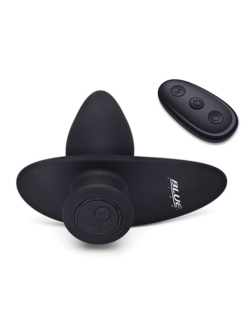 Blue Line Vibrating Anal Plug Pointer w/ Remote - Black - Empower Pleasure