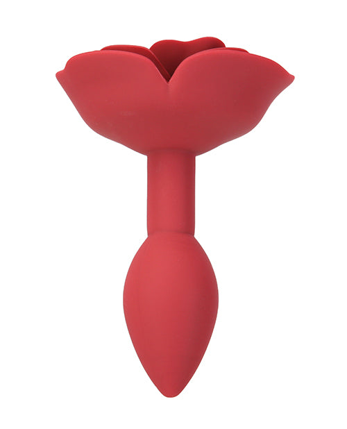 Lux Active Red Rose Silicone Anal Plug - Empower Pleasure