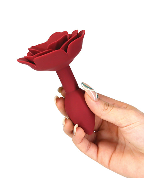 Lux Active Red Rose Silicone Anal Plug - Empower Pleasure