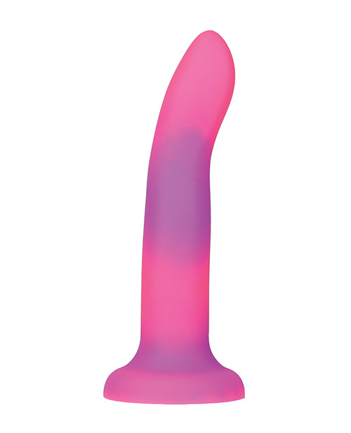 The Rave - 8" Glow-in-the-Dark Dong - Pink/Purple - Empower Pleasure