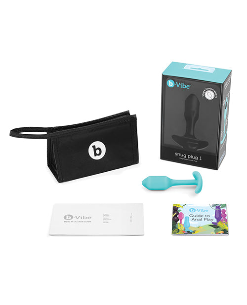 b-Vibe Weighted Snug Plug 1 - 55g - Mint - Empower Pleasure