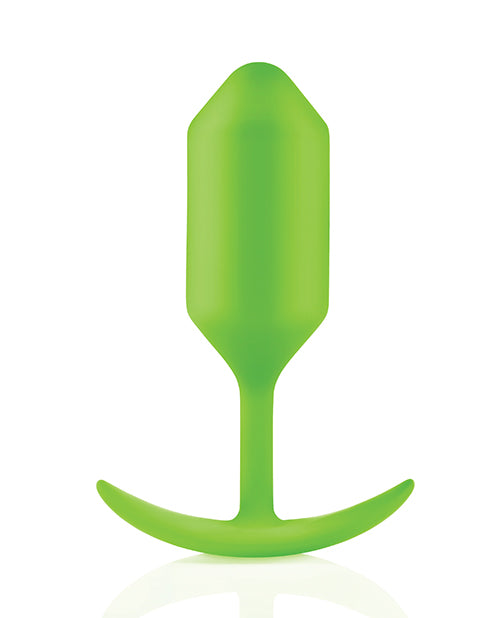 b-Vibe Weighted Snug Plug 3 - 180g - Lime - Empower Pleasure