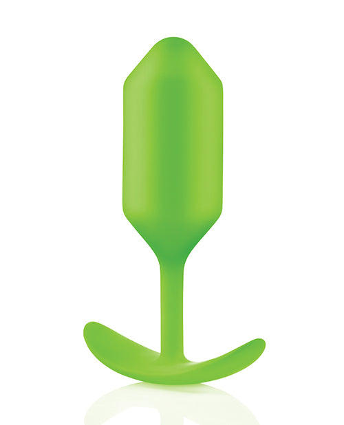 b-Vibe Weighted Snug Plug 3 - 180g - Lime - Empower Pleasure