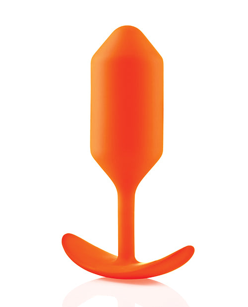 b-Vibe Weighted Snug Plug 3 - 180 g - Orange - Empower Pleasure