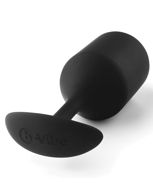 b-Vibe Weighted Snug Plug 4 - 257 g - Black - Empower Pleasure