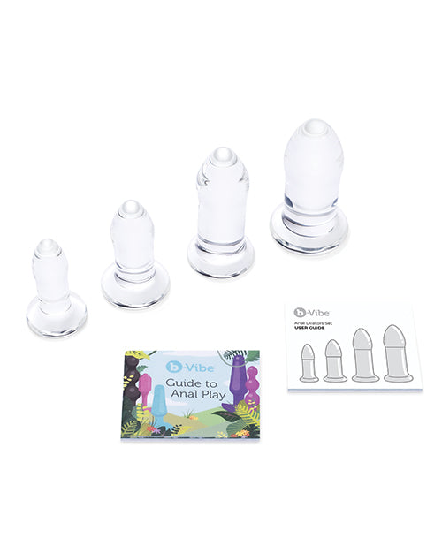 b-Vibe Glass Anal Dilator 4-pc Set - Empower Pleasure