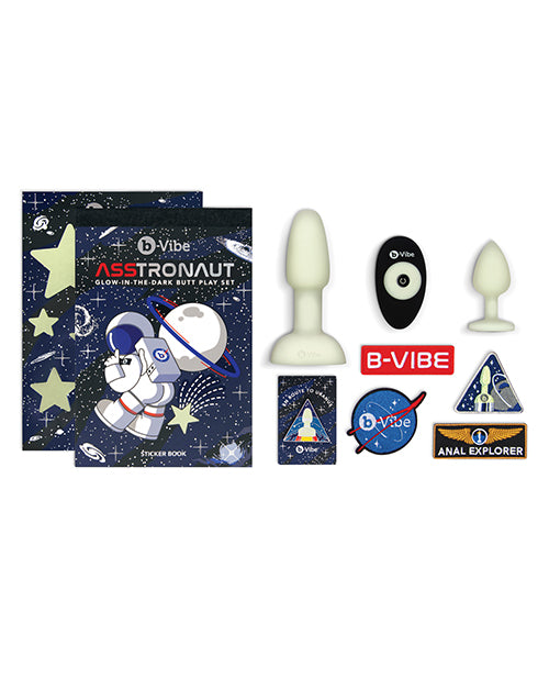 b-Vibe Asstronaut Butt Play Set - Glow in the Dark - Empower Pleasure