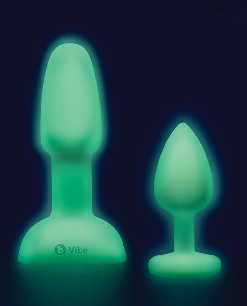 b-Vibe Asstronaut Butt Play Set - Glow in the Dark - Empower Pleasure