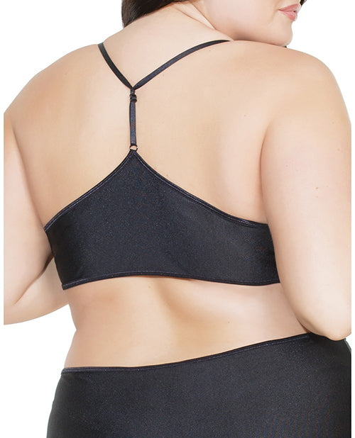 Cupless Underbust Bra with Adjustable T-Back (Can be Worn Two Ways) Black OS/XL
