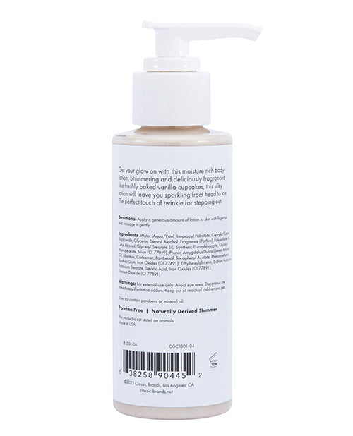 CGC Glow Pink Cupcake Shimmer Body Lotion - 4 oz Gold - Empower Pleasure