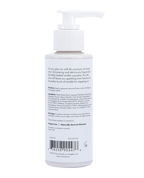 CGC Glow Pink Cupcake Shimmer Body Lotion - 4 oz Silver - Empower Pleasure