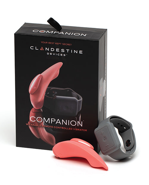 Clandestine Devices Companion Panty Vibe with Wearable Remote - Coral - Empower Pleasure